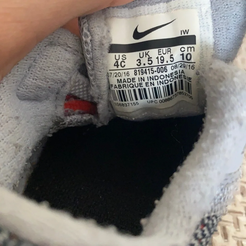 Nike Revolution Gray Velcro Sneakers Baby Size 4c